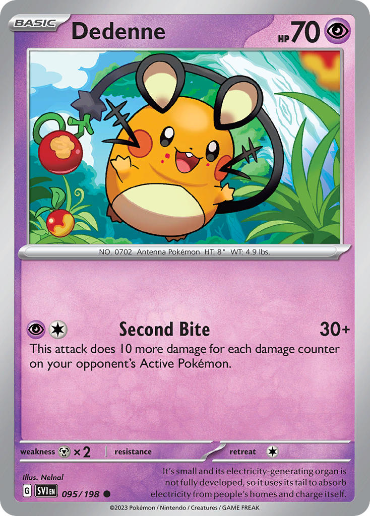 ポケモンカード　デデンネ　チルタリス　ポケキュン デデンネ 095 - 朱＆紫 カード図鑑