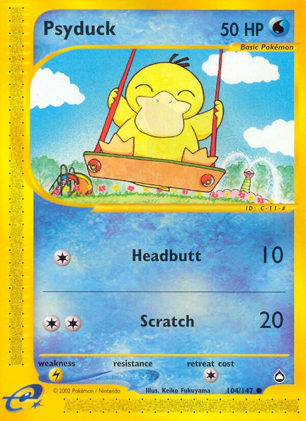 [JP] Psyduck 10 lot ポケカ コダック等 水10枚【旧裏面】 コダック 104 - 水城 カード図鑑